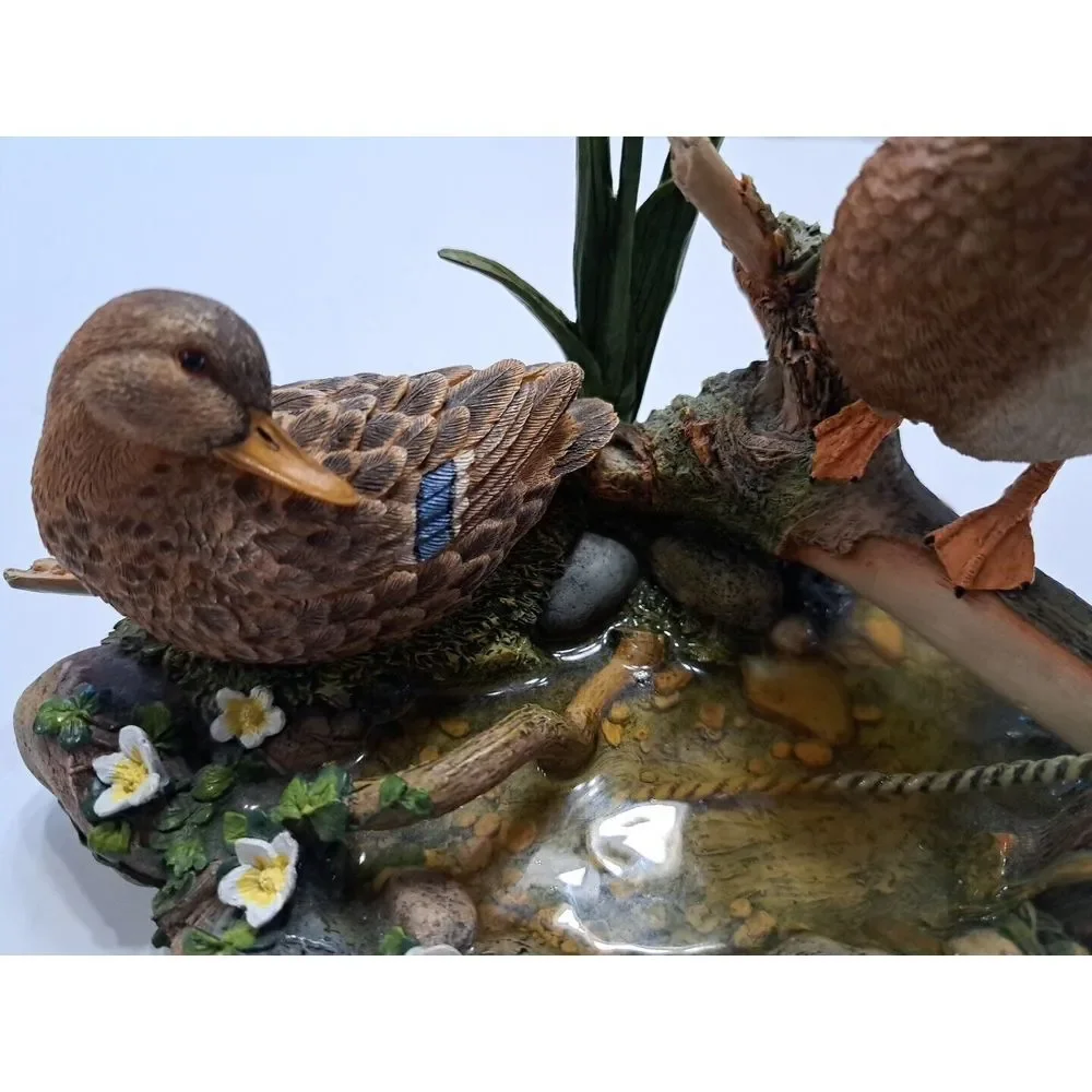 Vintage Lenox Mallards at Cattail Pond Ducks Sculpture‎ Figurine
